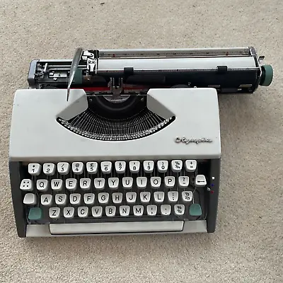 Vintage Olympia Sf Deluxe Typewriter + Case Travel Portable Intructions 1962 • £70