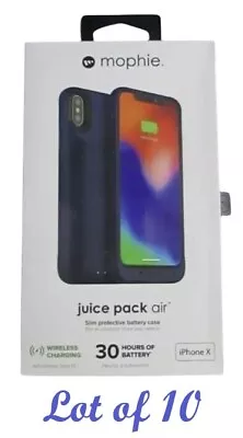 10 - Wholesale Lot Retail Mophie Juice Pack Air Protective Battery Case IPhone X • $40.99