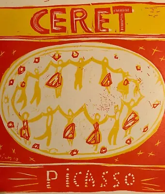 Pablo Picasso  Ceret  Poster Original Lithograph Mourlot Plate-sign 1959 • $59