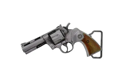 Men Western Fashion Belt Buckle Silver Metal Gun Revolver Weapon Street Hip Hop • $9.99
