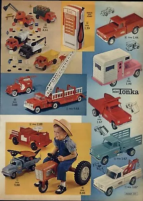 1964 PAPER AD COLOR Buddy L Tractor Murray Pedal Fire Truck Radio Wood Wagon Tot • $29.99
