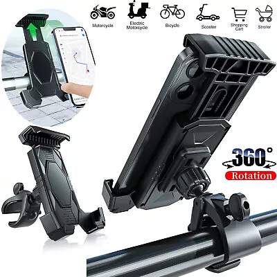 360° Rotation Bicycle Cell Phone Holder Motorcycle MTB Bike Mount GPS Bracket • $11.95