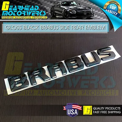 BRABUS Emblem Gloss Black Rear Trunk Lid 3D Badge AMG Mercedes Benz A C E G GL S • $19.99