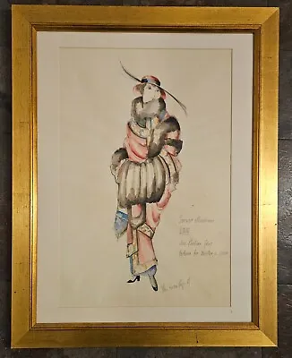 Framed Rare & Collectable ROBIN FRASER PAYS Inscribed Costume Drawings SIGNED 2 • £229.99