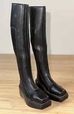 VOLKS Super Dollfie Dream BJD Black Leather Like Material 9” Tall Gothic Boots. • $22.72
