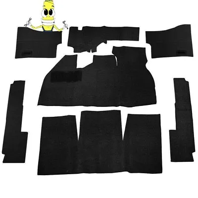 Empi Black 7 Piece Carpet Kit For VW Bug / Beetle Sedan 1958-1968 With Foot Rest • $178.95