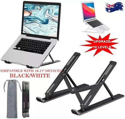 $9.99 • Buy Adjustable Folding Cooling Laptop Stand Notebook Bracket Portable Tablet Holder