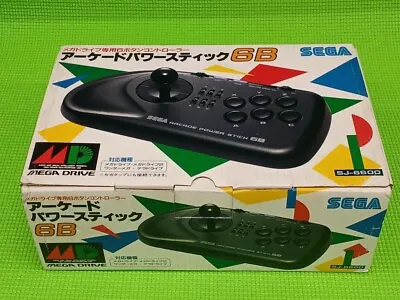 SEGA MEGA DRIVE Arcade Power Stick 6B SJ-6600 Boxed Tested Free Shipping #3389 • $245