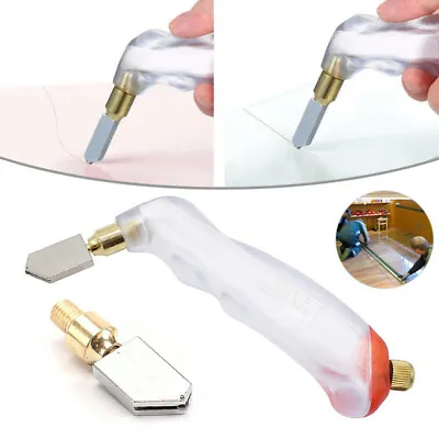Professional Stained Glass Cutting Tool Pistol Grip Oil Feed Glass Cutter Cuts • $18.61
