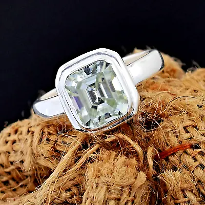 £0.81 • Buy Certified 4Ct Certified Emerald Cut Off White Diamond 925 Silver Ring