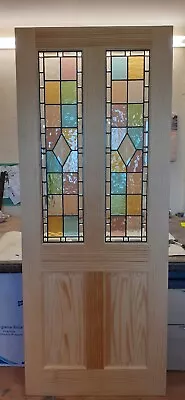 ( Brand New ) Traditional Stained Glass Internal Door (Clear Pine) • £540