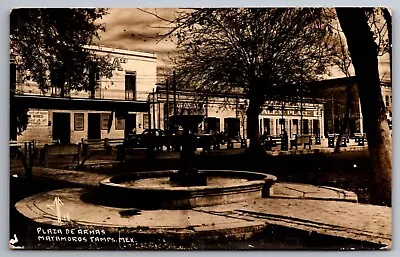 RPPC Postcard Main Square MatamorosTamaulipas Mexico   F 24 • $9.89