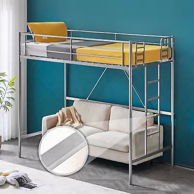 Twin Loft Bed With Stairs Metal Kids Loft Bunk Twin Bed With Flat Ladder • $179.99