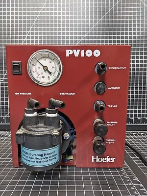Hoefer Pharmacia Biotech PV100 80-6113-06 Lab Red-Evac Vacuum W/ Pressure Pump • $125