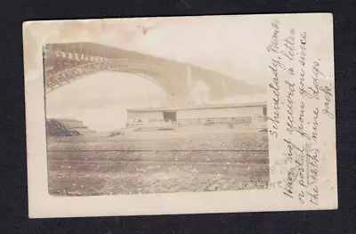 St Louis MO Eads Bridge RR Tracks Real Photo Postcard RPPC Schenectady NY 1907PM • $9.99