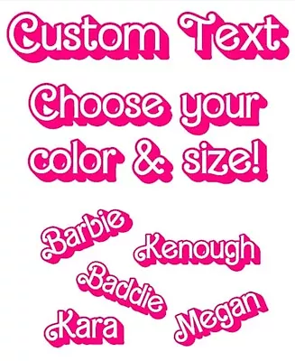Doll Custom Personalized Name Vinyl Decal - Phones Tablets Parties & MORE! • $5.95
