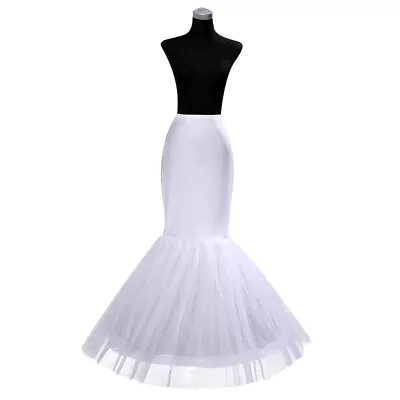 Women's Mermaid Bridal Petticoat Underskirt Half Slip For Prom Gown Uk • £15.59