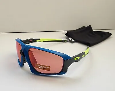 Oakley FIELD JACKET Sapphire / PRIZM TRAIL Iridium Sunglasses Rare Flight Flak 2 • $139