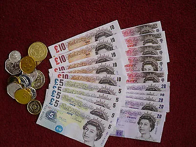 Childrens Toy Money Fake Pretend Coins Notes Cash Role Play Fun Shops Free P+p • £2.99