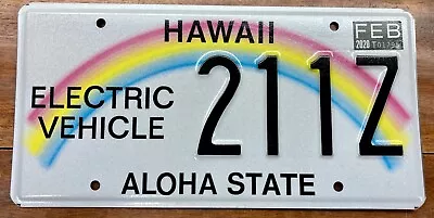 Beautiful Unique 2020 Hawaii 211 Z Rainbow License Plate  Robery In Progress  • $29.95