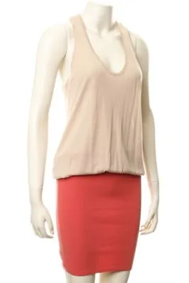 NEW Diane Von Furstenberg Women’s S Coral Nude Blouson Convertible Tank Dress • $56.93