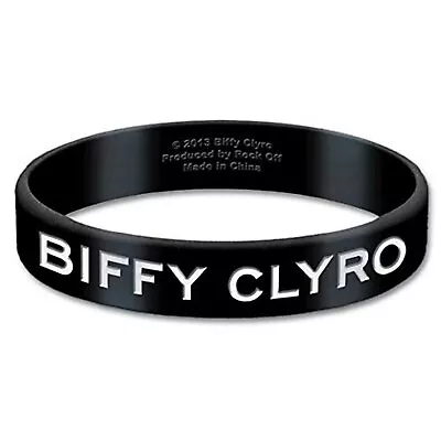 Biffy Clyro Black Wristband Gummy Rubber Bracelet Band Logo Name Gift Official • £4.95