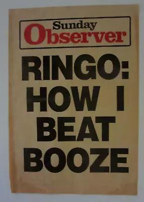 Ringo How I Beat The Booze (the Beatles) Original Instore A2 Promo Poster • $55