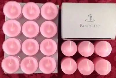 PartyLite STRAWBERRY RHUBARB Tealight & Votive Candles New LOT 18 Retired Pink • $18.50