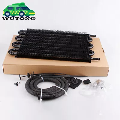 8 Rows Universal Aluminum Remote Transmission Oil Cooler Radiator Converter Kit • $31.85