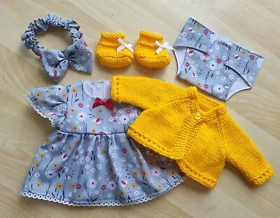 £11.99 • Buy My First Baby Annabell/14 Inch Doll 5 Piece Grey Floral Dress Set (76)