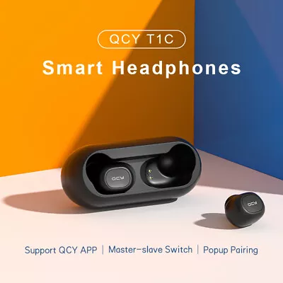 Original QCY T1C TWS Wireless Headsets B.T 5.0 Hifi Earbuds Earphone Headphones  • $37.33