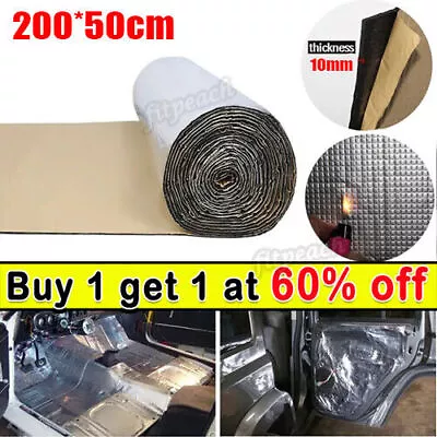 £8.59 • Buy 10mm Sound Deadening Mat Car Firewall Heat Shield Thermal Insulation-Proofing^UK