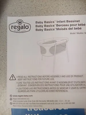 Regalo Baby Basics Infant Bassinet #4000DS Gray/White • $43.99