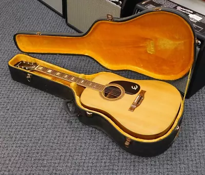 Vintage 1975 Epiphone FT-150 Dreadnought Acoustic Guitar W/ Case! Made In Japan! • $399