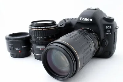 Canon EOS 5D Mark IV 30.4MP 28-105/100-300/50mm Lens [Exc W/8GB SD [711] • $4538.32
