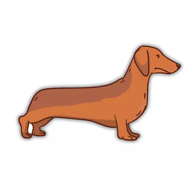 Dachshund Weiner Dog Sticker Decal Vinyl Hotdog Pet Fun Car Window Wall Decor • $3.95