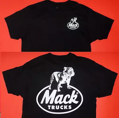 Official Mack Trucks Bulldog Double Sided T Shirt Tee L Sz Large Black New • $16.99