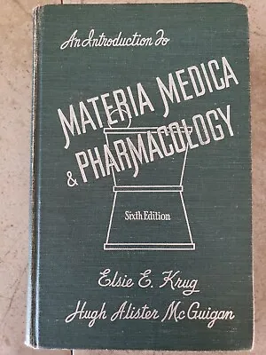 1951 Materia Medica Pharmacology 6th Edition Vintage Science Textbook • $34