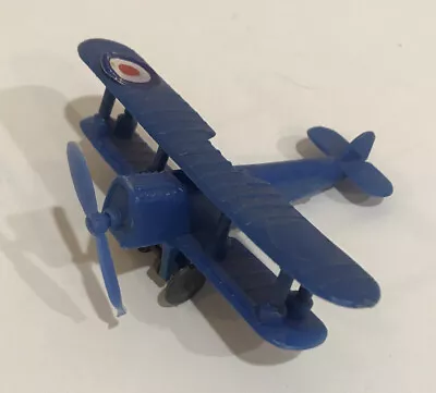 Vintage De Havilland DH4 Bomber Toy Plane Plastic 3-1/4” X 4” Hong Kong • $15.60