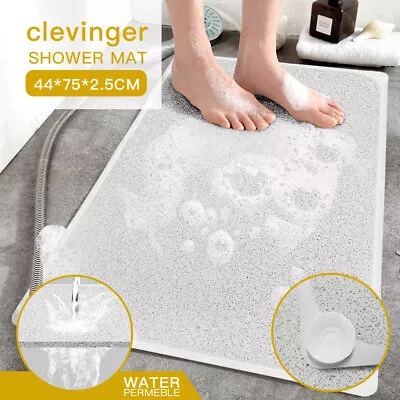 Clevinger Non Slip Shower Rug Anti Slip Bathroom Bath Mat Carpet Water Drains • $24.99