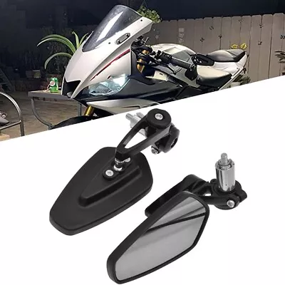 Motorcycle 7/8  Rearview Bar End Mirror For Yamaha YZF R3 R6 R1M Motor Bike • $27.99