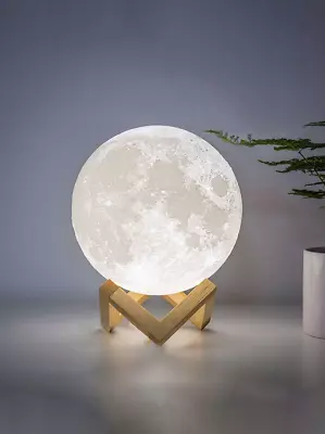 8cm Led Lunar Desk Moon Lamp With Cold Light White NEW • $9.75