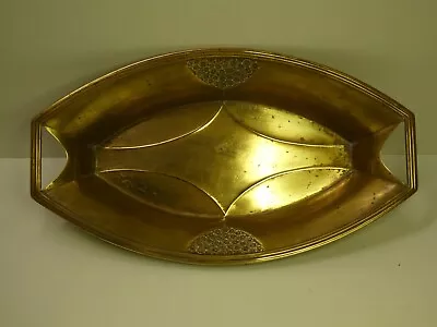 Vintage Wmf Art Nouveau Embossed Brass Serving Dish Bowl • $76
