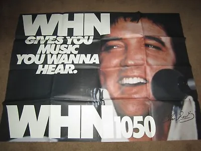 HUGE !  Elvis Presley PROMO Poster #1   NYC Subway WHN 1050 Radio Promotional • $65