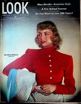 Look Magazine March 19 1946 Dorothy McGuire Jackie Robinson Branch Rickey • $32.22