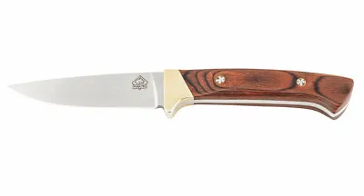 $91.75 • Buy PUMA TEC Belt Knife, Brown Pakka-wood With Mosaic Pins 7301110