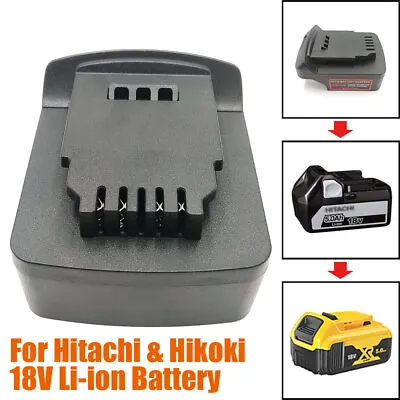 For Hitachi & Hikoki 18V Li-Ion Battery To Dewalt 18/20V Cordless Tools Adapter • $29.94