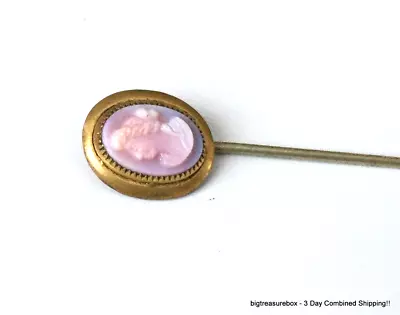 Vtg ANTIQUE Brooch Pin Stick Hat Cameo Gold Tone Victorian Jewelry Lot Y • $1.99