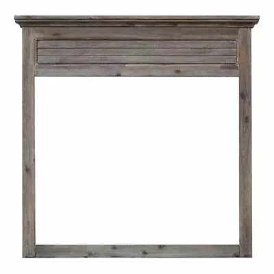 Sunset Trading Solstice Shutter Coastal Wood Mirror In Weathered Gray And Brown • $648.94