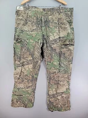 VTG RedHead HUNTING PANTS MEN 38 Green Camo Realtree Cargo Pockets USA Made • $29.99